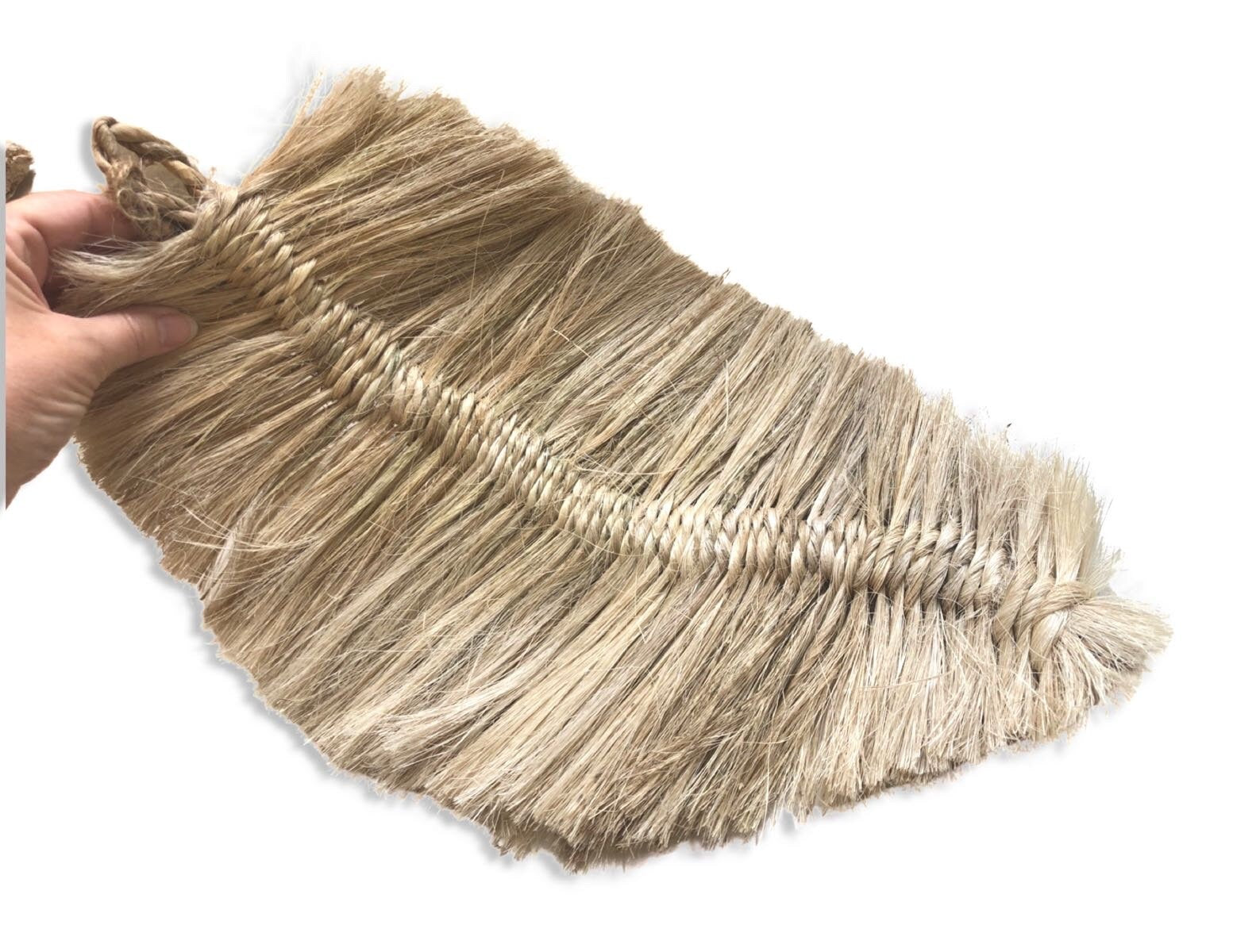 Makramee Blatt | große Feder | Boho Deko | natur