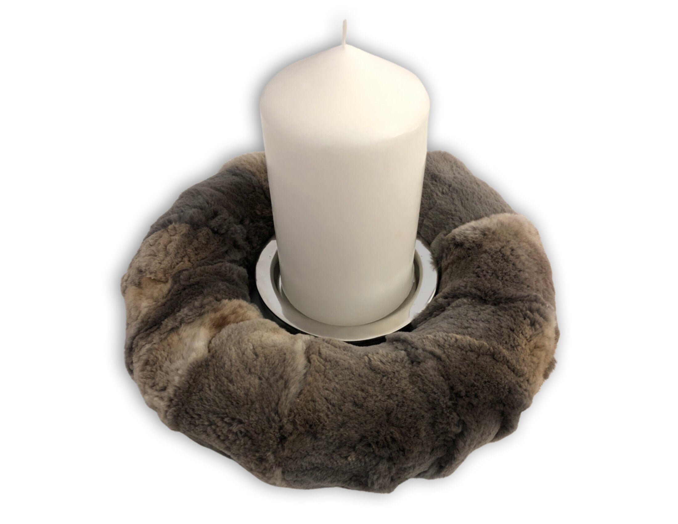 Kranz aus Fell | Deko | Plüschkranz Fur