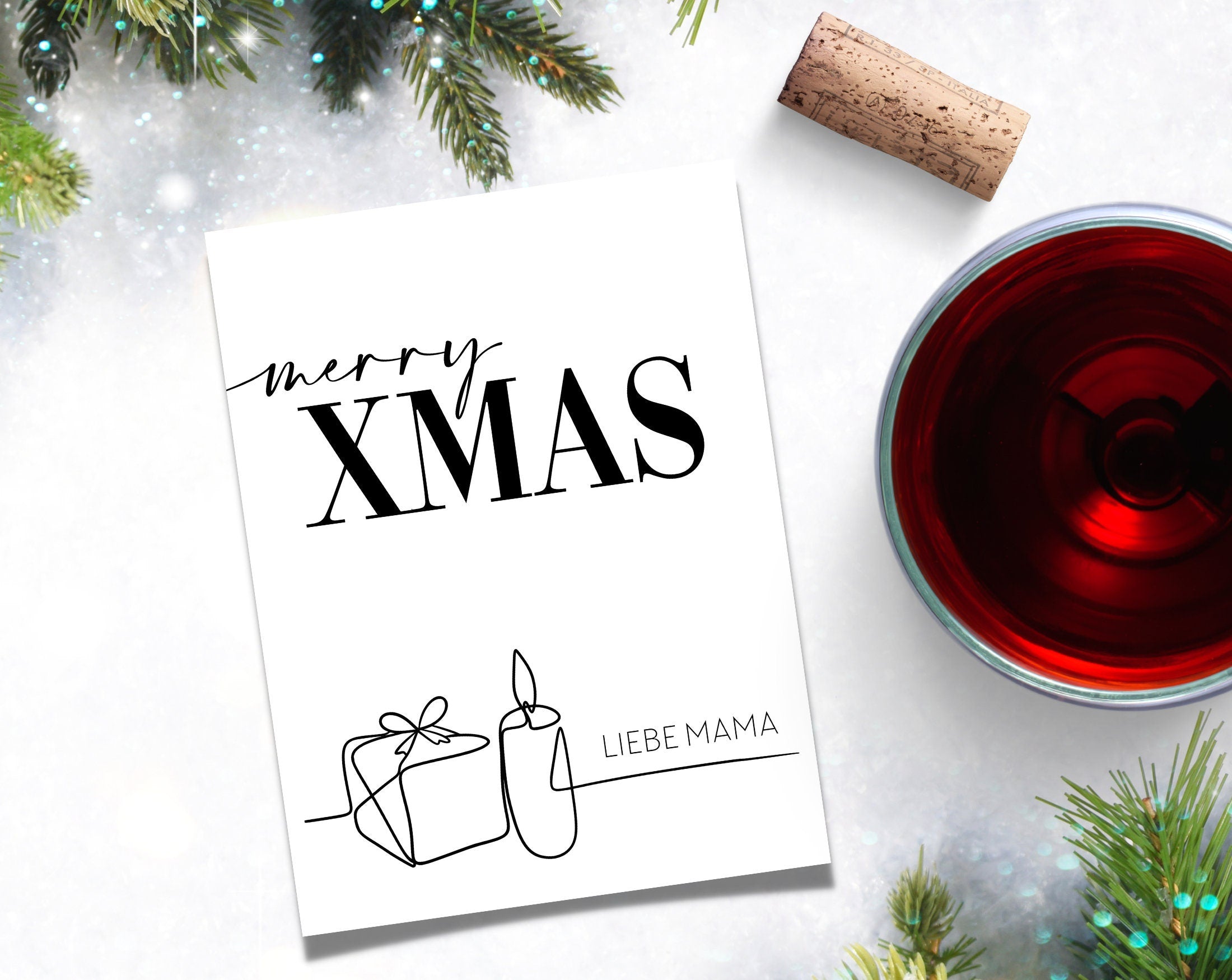 Weinflaschen Etikett | Geschenk Weihnachten personalisiert