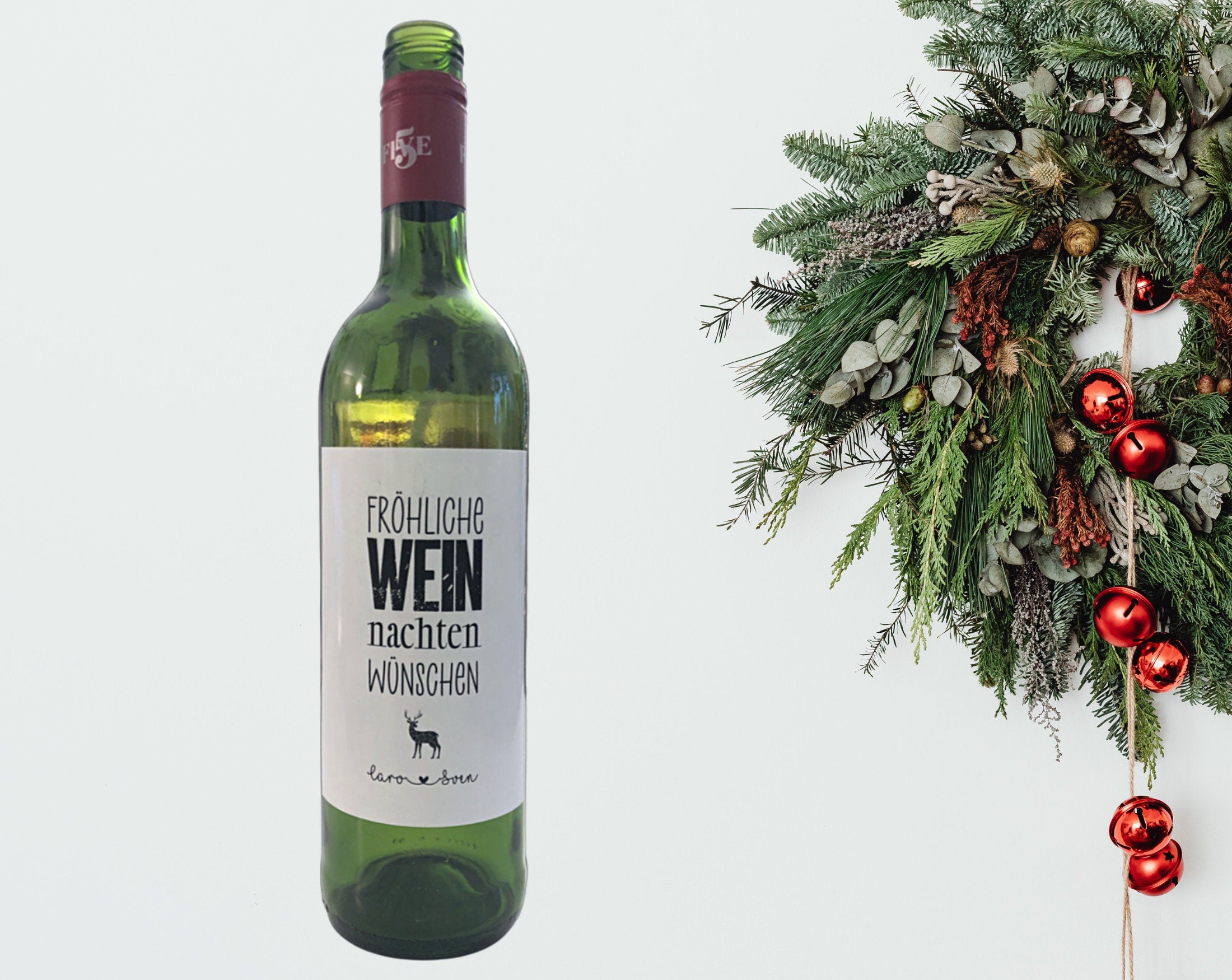 Weinflaschen Etikett | Geschenk Weihnachten personalisiert