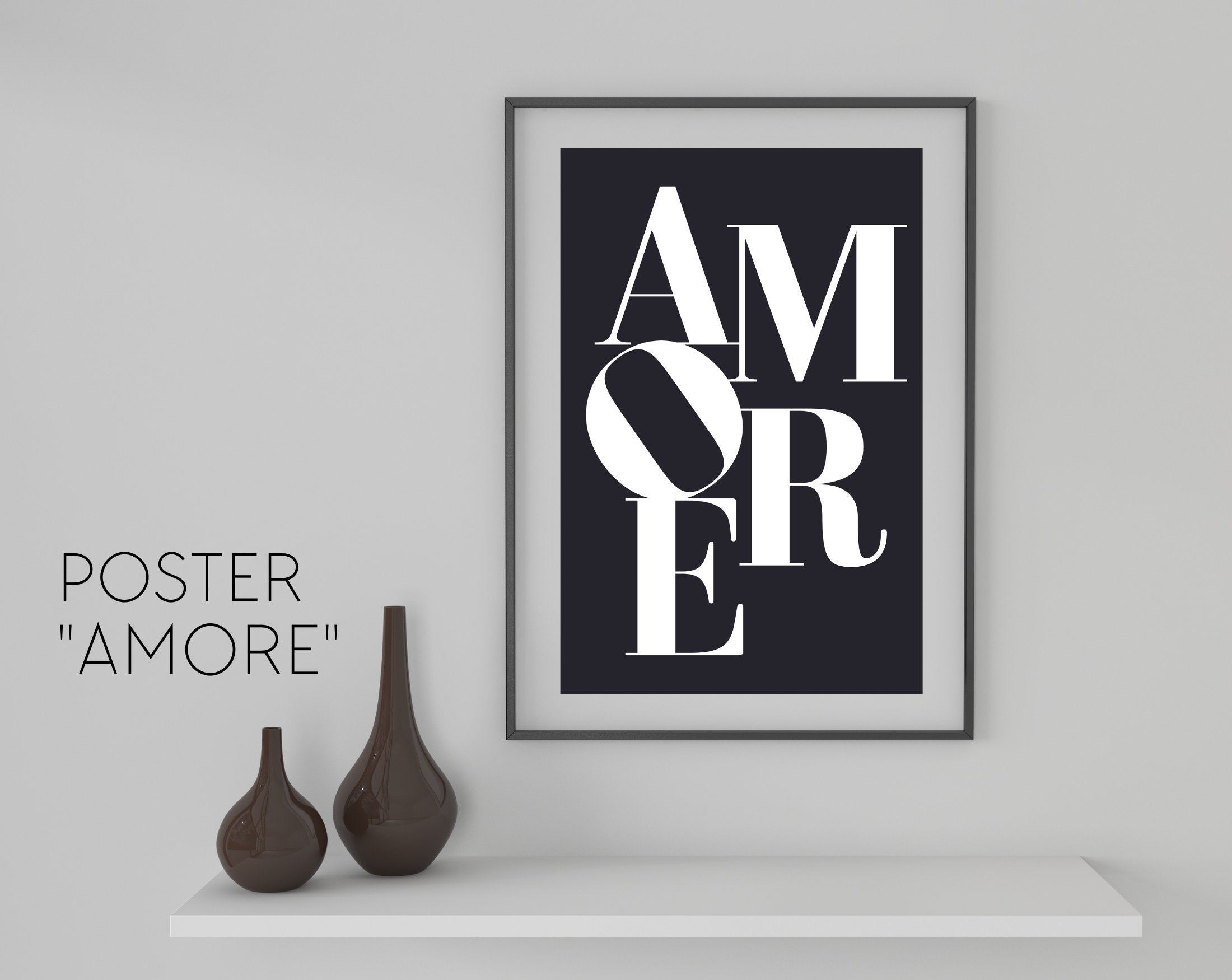 AMORE | Poster | Typografie | schwarz