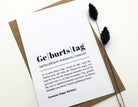 Geburtstagskarte | Happy Birthday Karte | Definition Duden | A6 | Kraftpapierumschlag