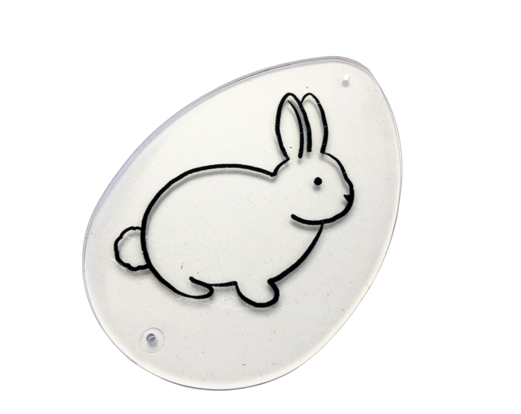Acryl Anhänger Osterhase | 3 Stück | transparente eiförmige Osteranhänger