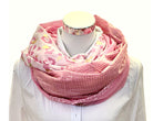 Rosa Tuch im Boho-Style | Leo | zartes Pink mit gold bedruckt | mit Quasten