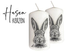 Ostern | Kerzen | Hasen | Stumpenkerzen | weiß