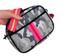 Tasche Cross-Bodybag Neopren | camouflage grau pink oder kakhi rot