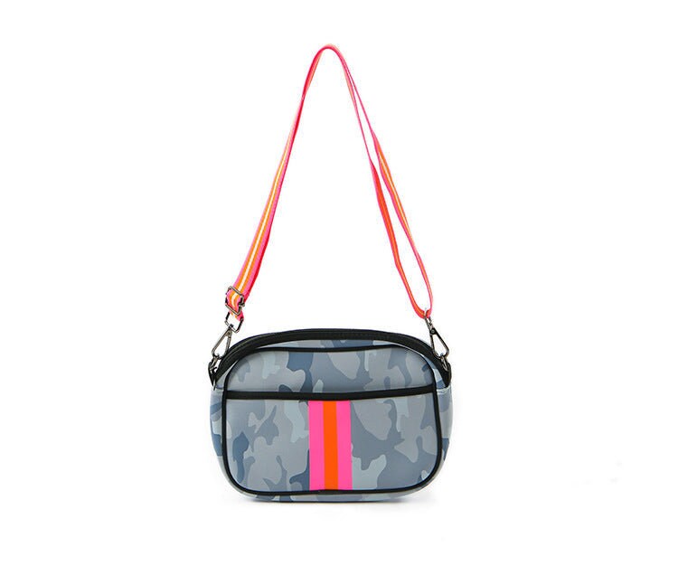 Tasche Cross-Bodybag Neopren | camouflage grau pink oder kakhi rot