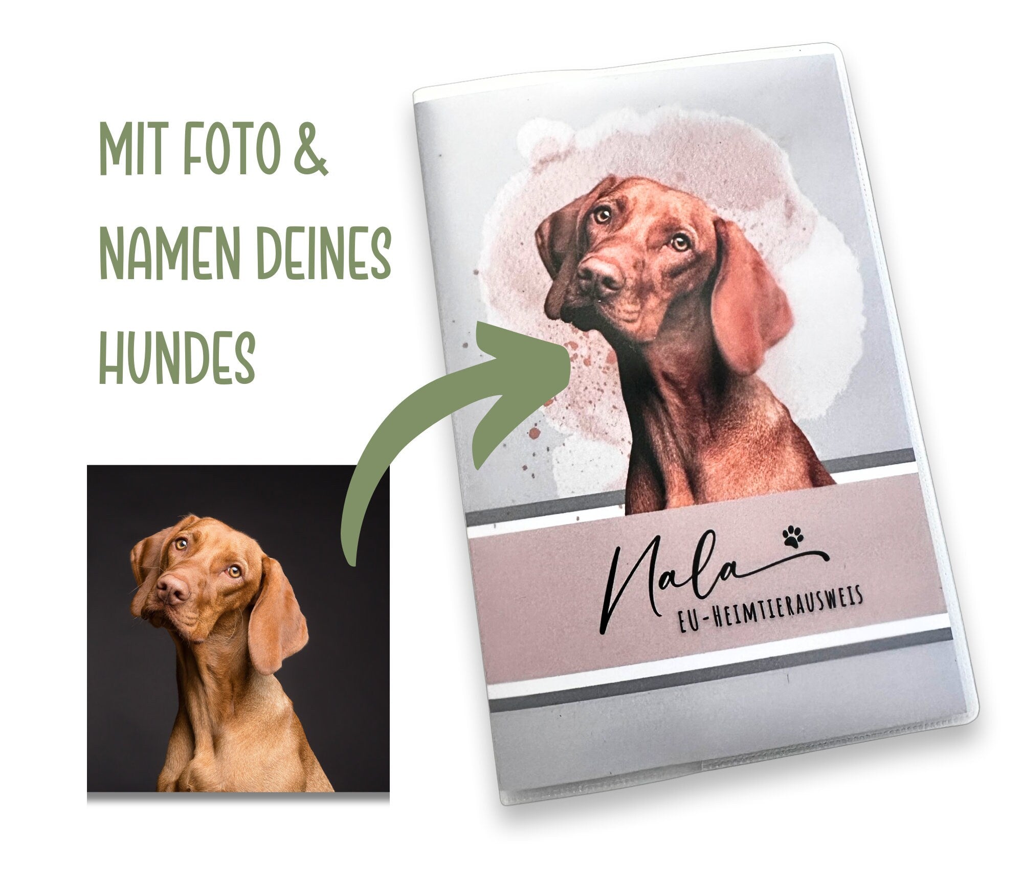 Heimtierausweis mit Foto | personalisierte Schutzhülle EU-Heimtierausweis | Katze Hund | mit Namen