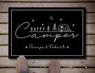 Personalisierte Fußmatte für Camper | Geschenk Wohnmobil | schwarzer Fußabtreter mit Namen