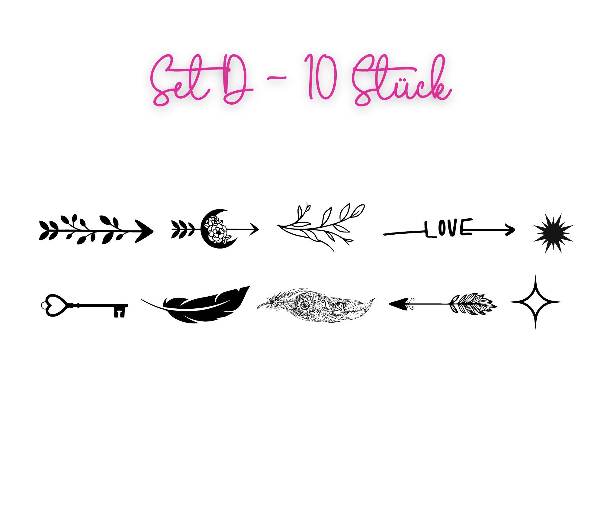 Finger Tattoos | temporäre Mini Tattoos | diverse Motive