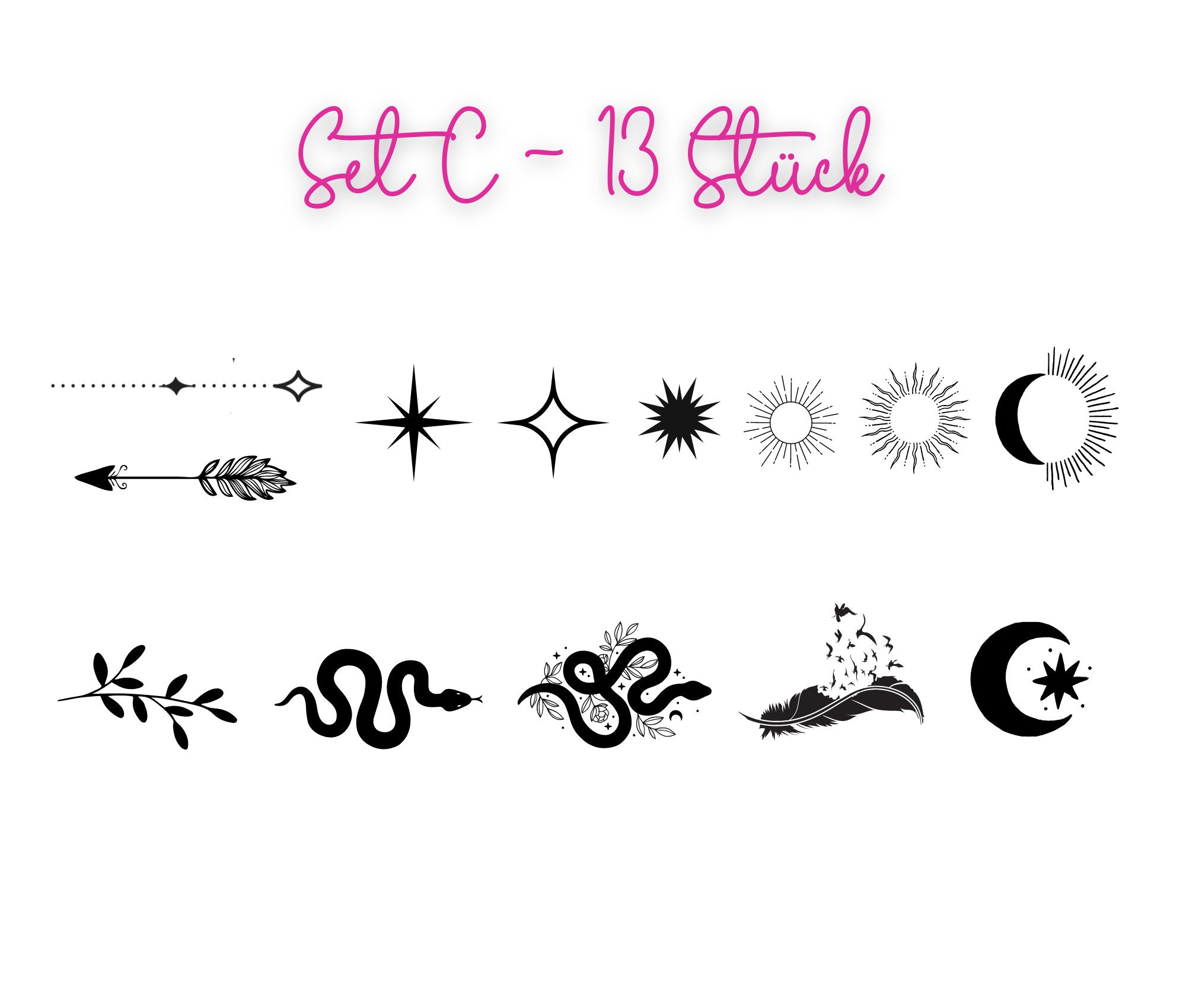 Finger Tattoos | temporäre Mini Tattoos | diverse Motive