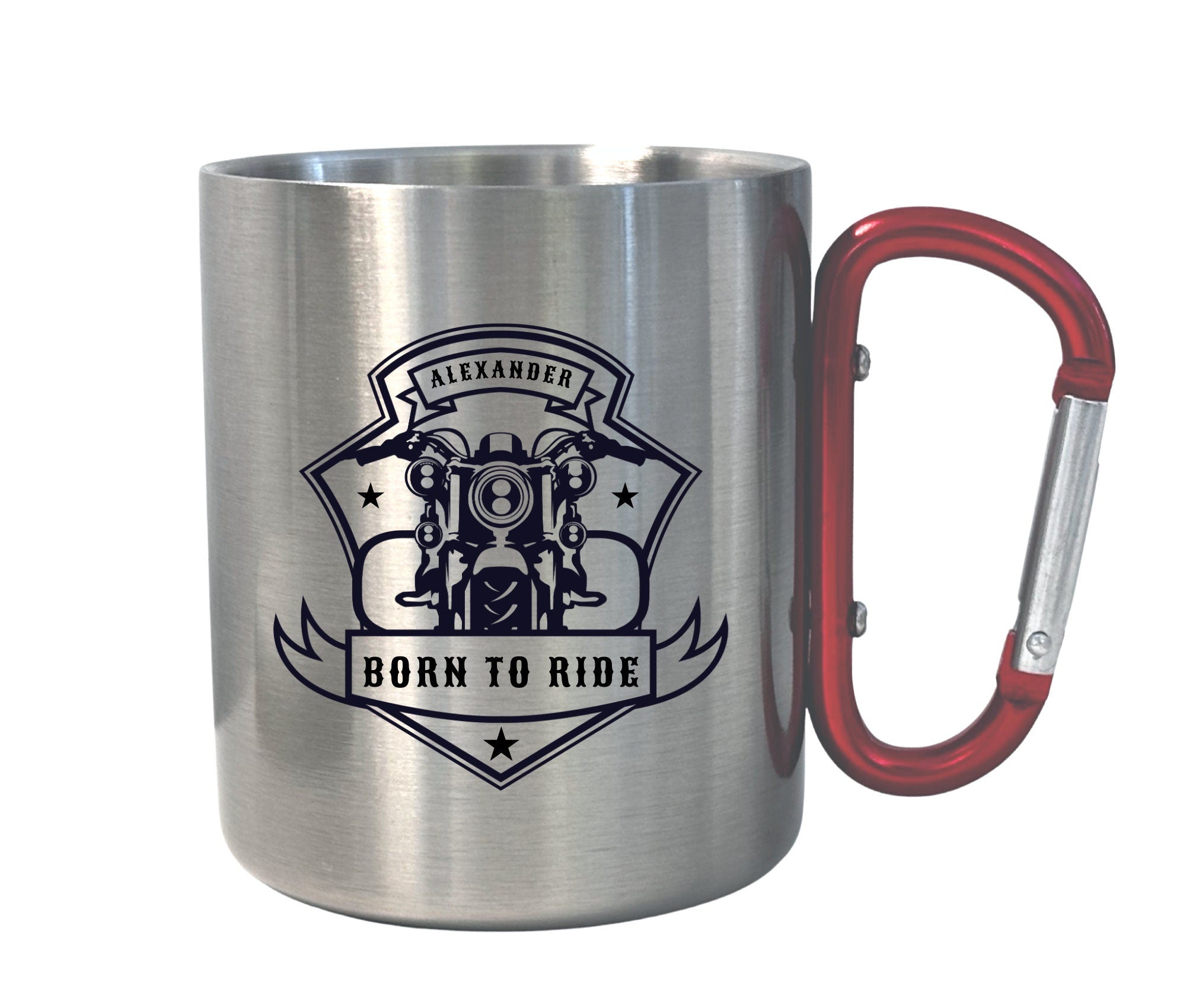 Karabinertasse | Personalisierbar | Tasse für Biker