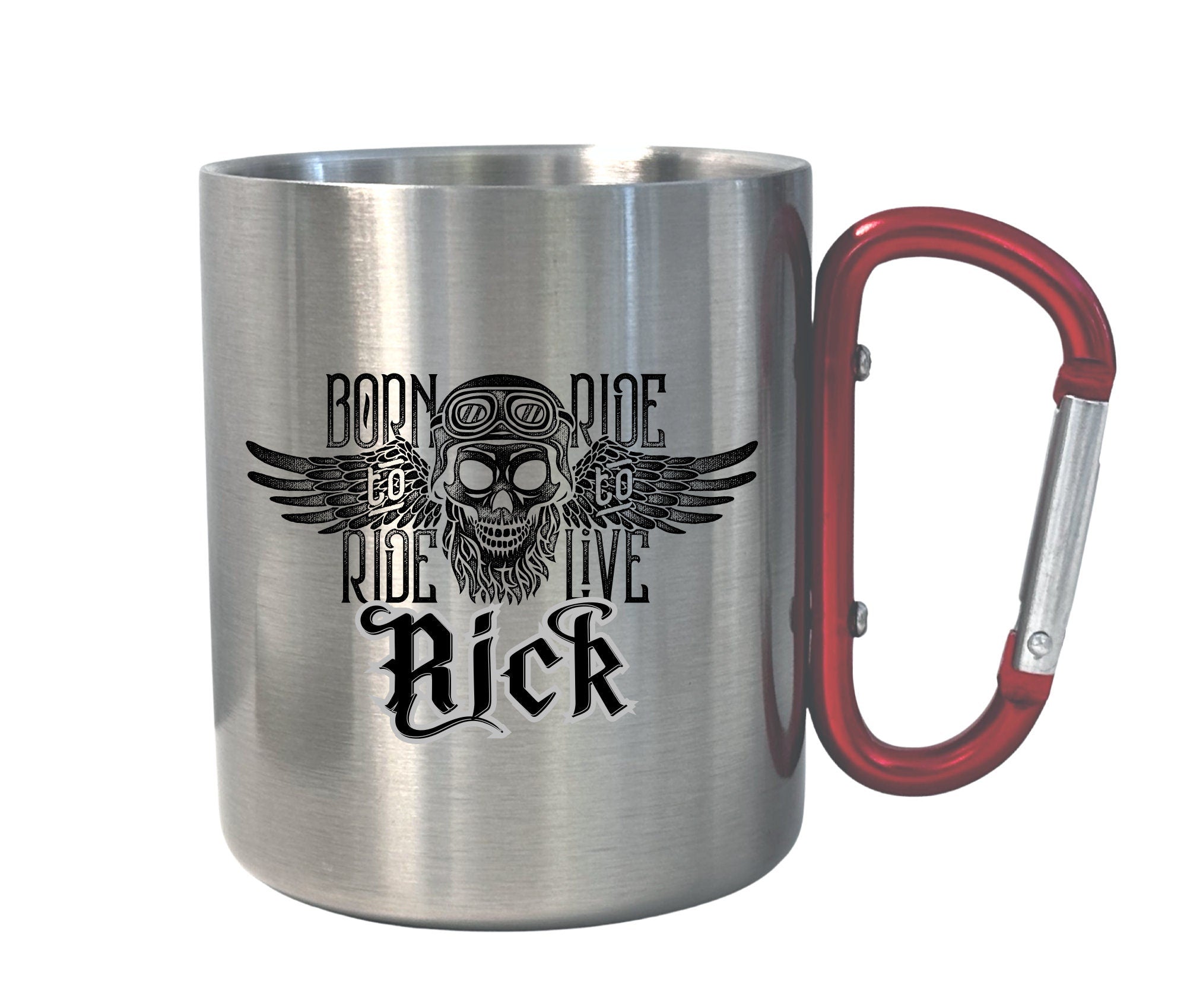 Karabinertasse | Personalisierbar | Tasse für Biker