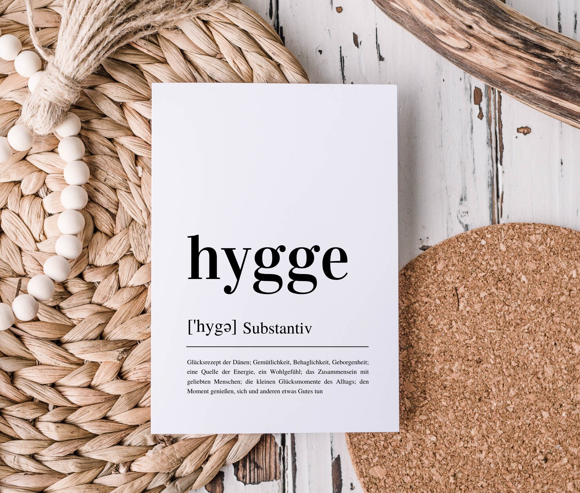 Hygge Karte | Definition | Grußkarte | A6 | Kraftpapierumschlag