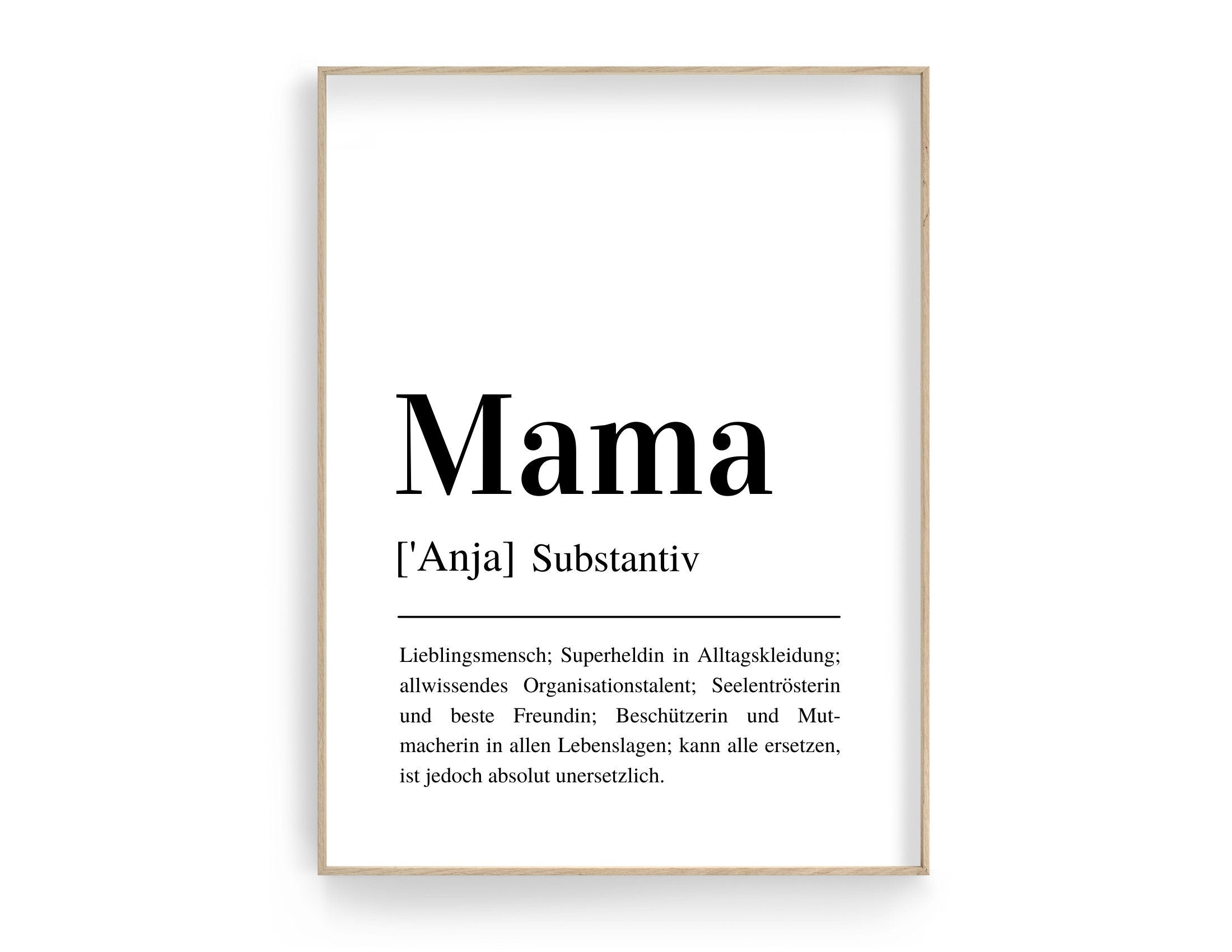 Poster | Definition Mama | personalisierbar