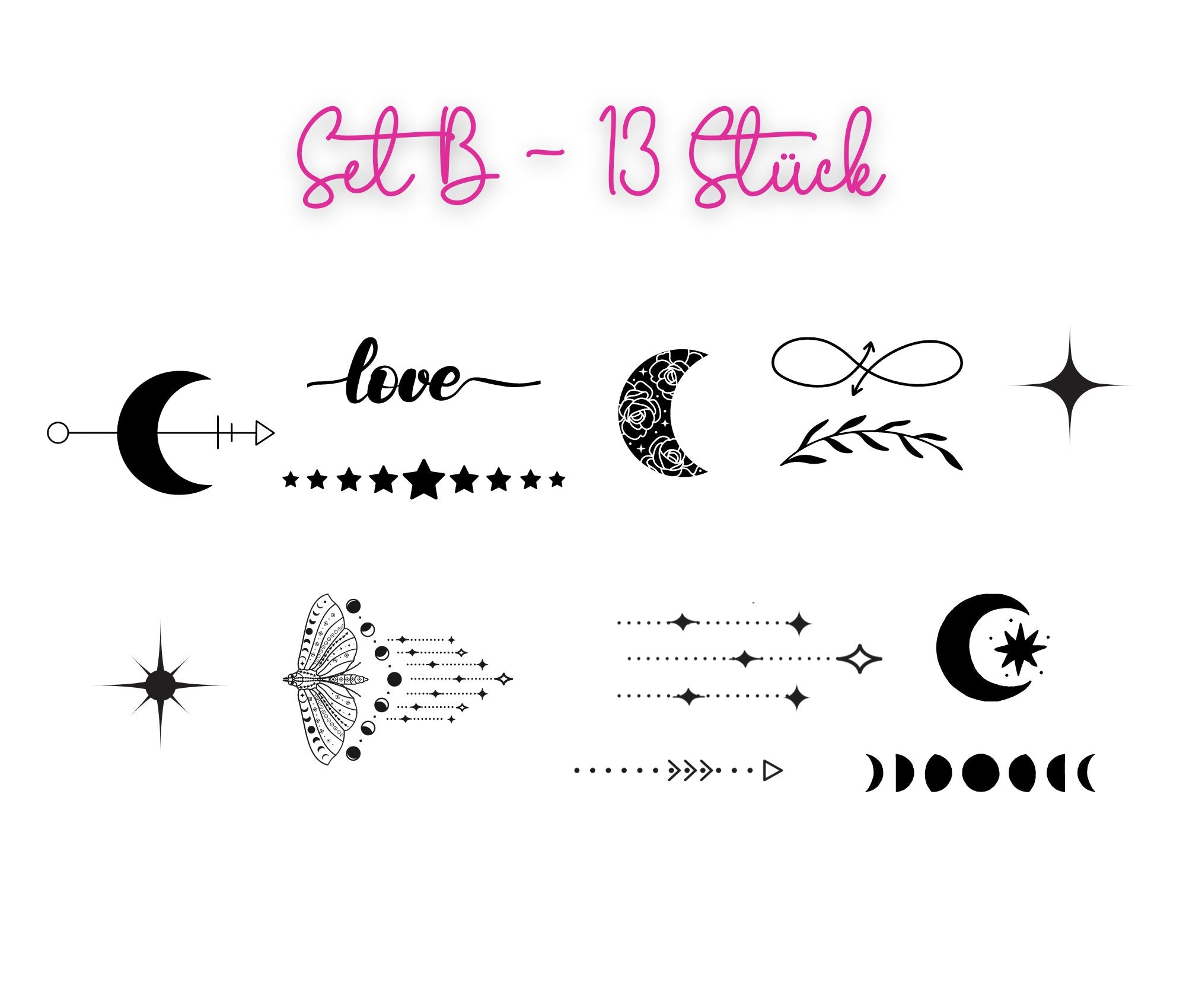 Finger Tattoos | temporäre Mini Tattoos | diverse Motive