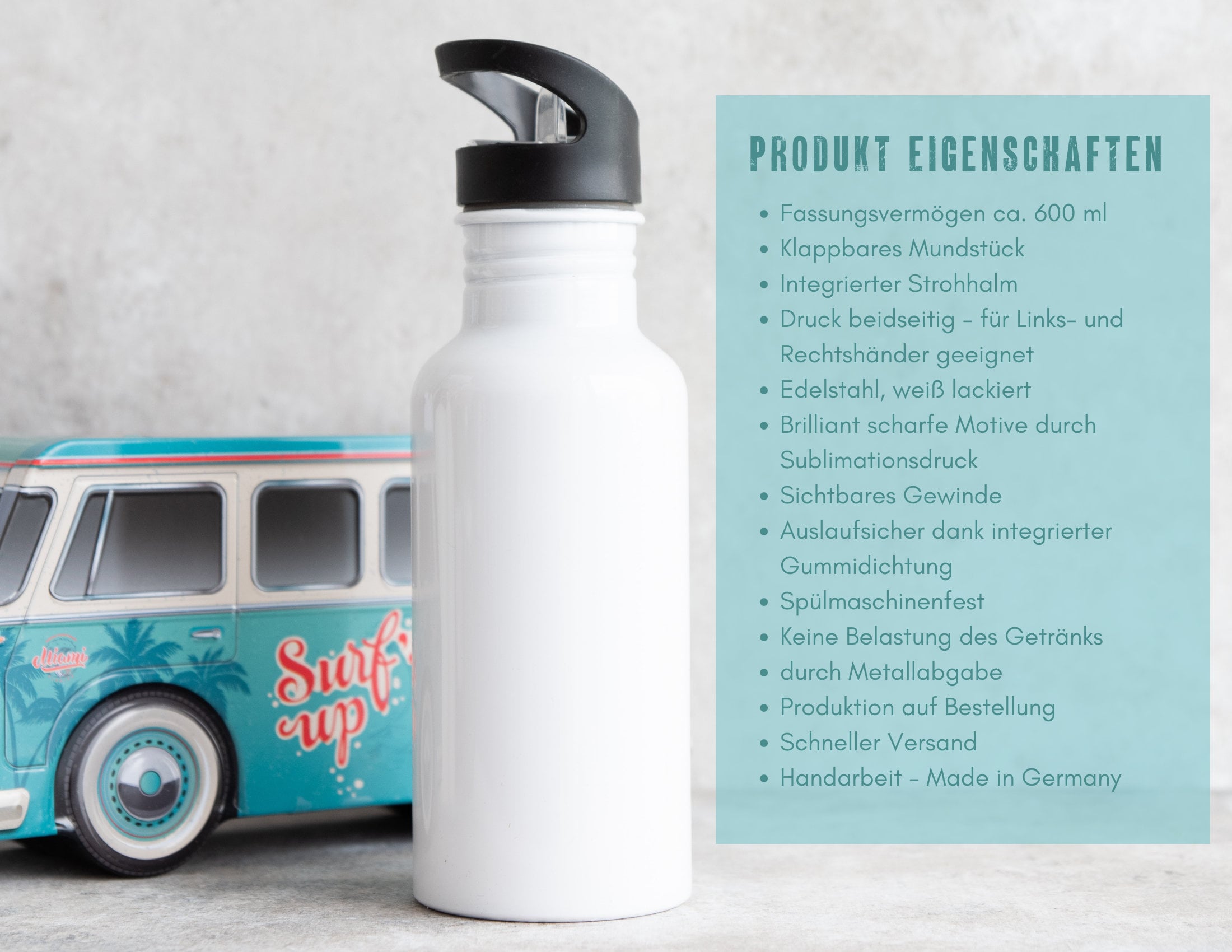 Trinkflasche Einschulung | Flasche Schulanfang | Geschenk Einschulung Kita | zwei Motive auf einer Flasche