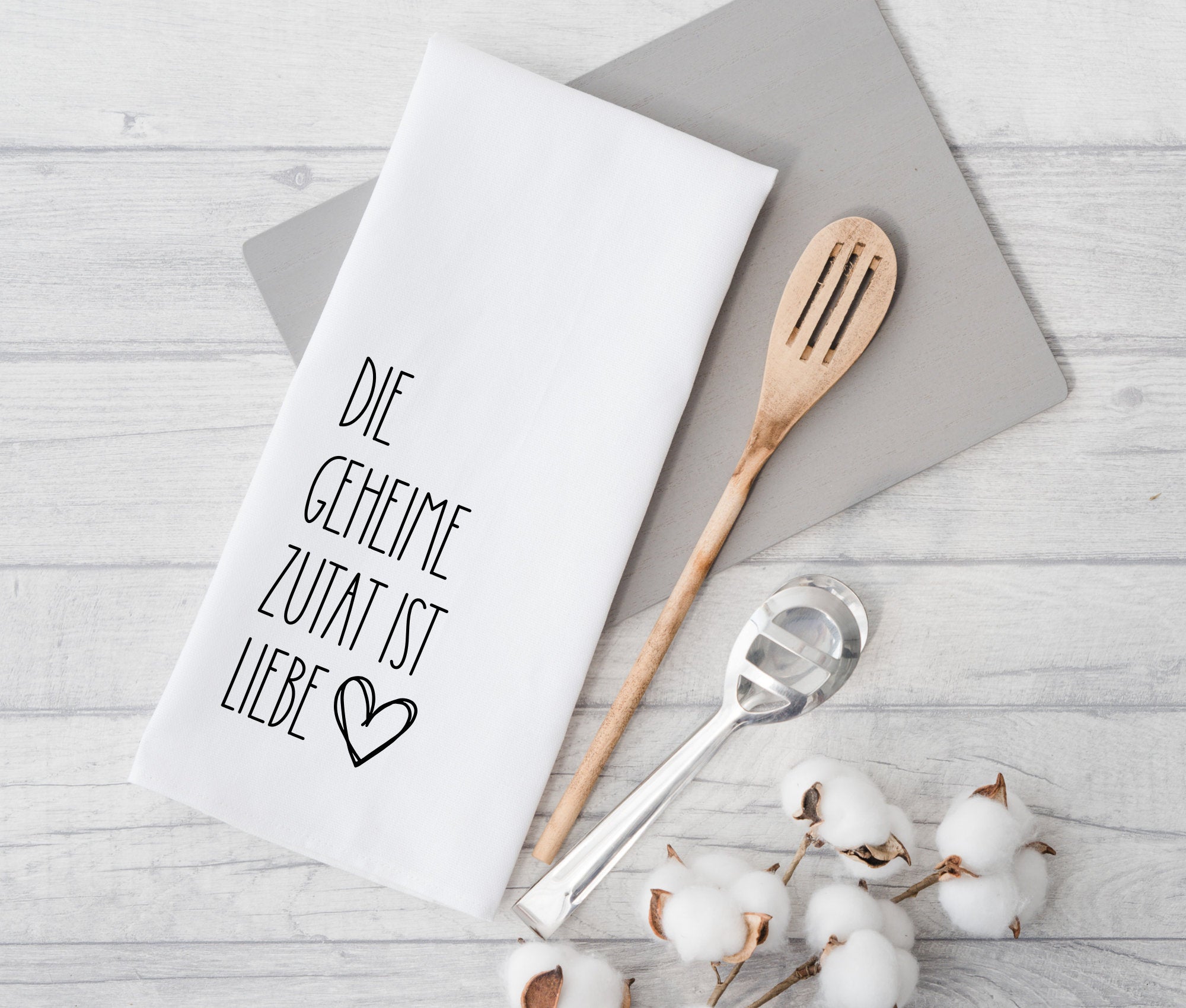 Lustiges Geschirrtuch mit Spruch – witziges Küchentuch als Geschenk für Mama, Freundin oder Hobbykoch