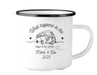 Emaille Tasse | Camping | personalisiert | Camping Crew