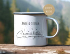Emaille Tasse | Camping | personalisiert | Camping Crew