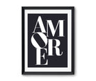 AMORE | Poster | Typografie | schwarz