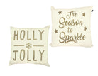 Weihnachtskissen | bedrucktes Kissen | Kissenbezug inklusive Füllung | Xmas Deko | creme gold