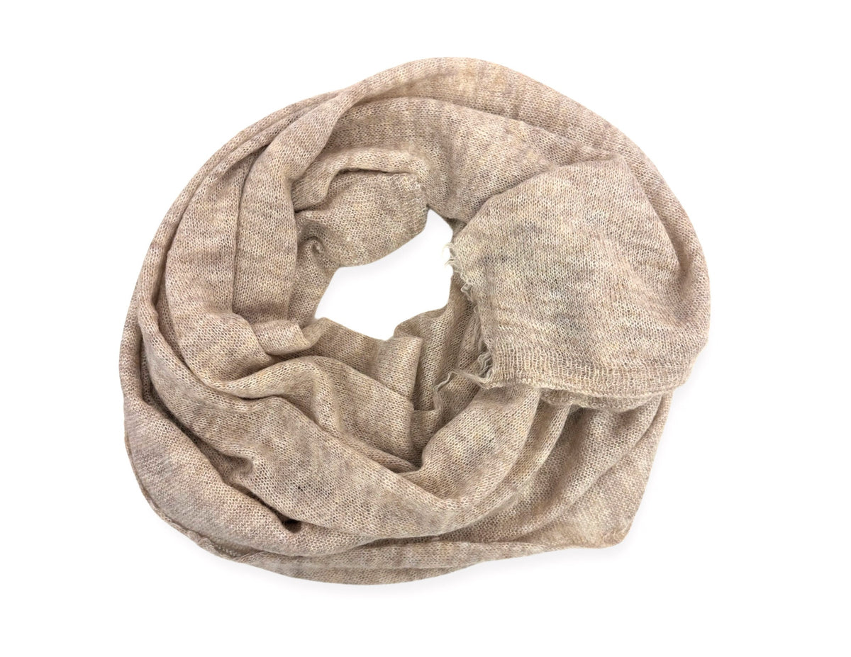 Schal gestrickt | Mohair & Cashmere | beige | 230 x 100 cm