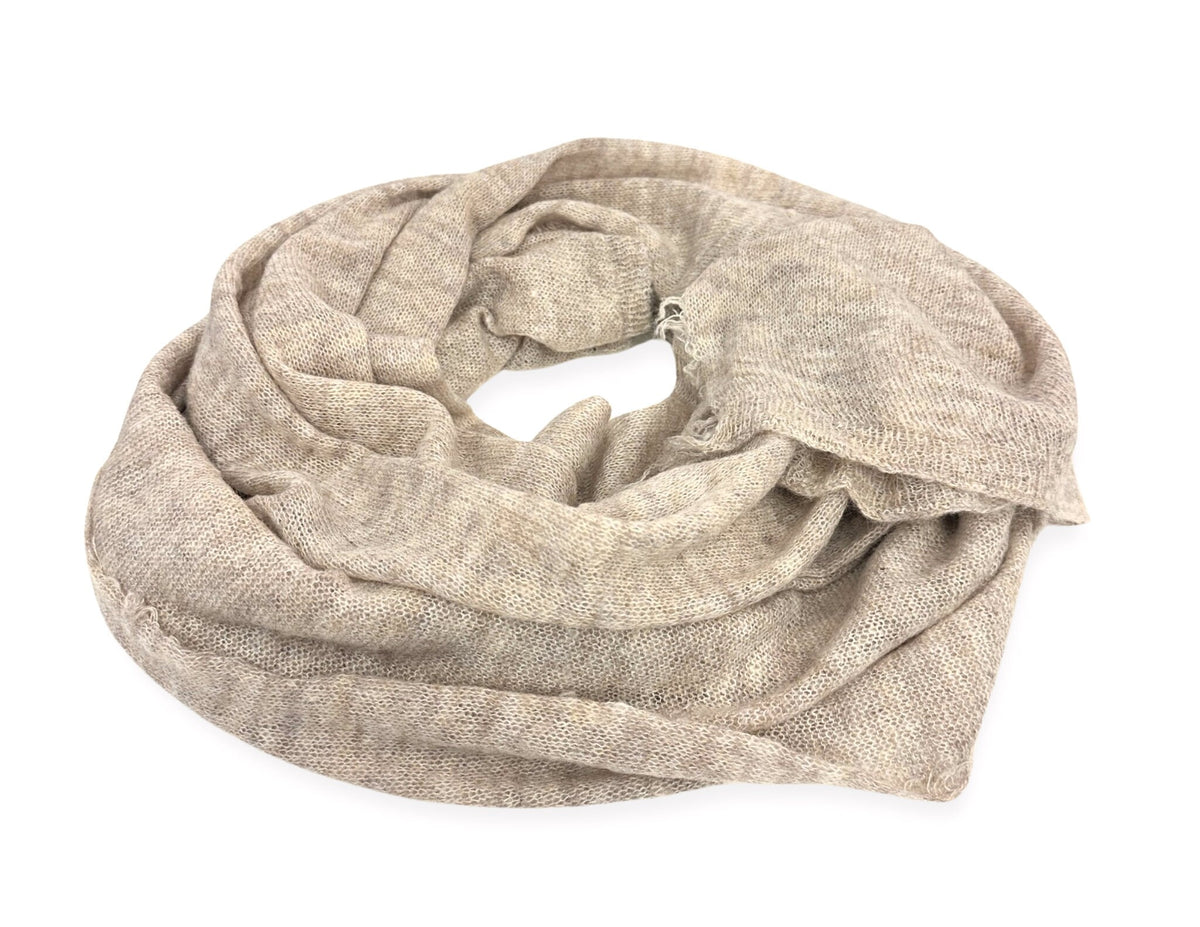 Schal gestrickt | Mohair & Cashmere | beige | 230 x 100 cm