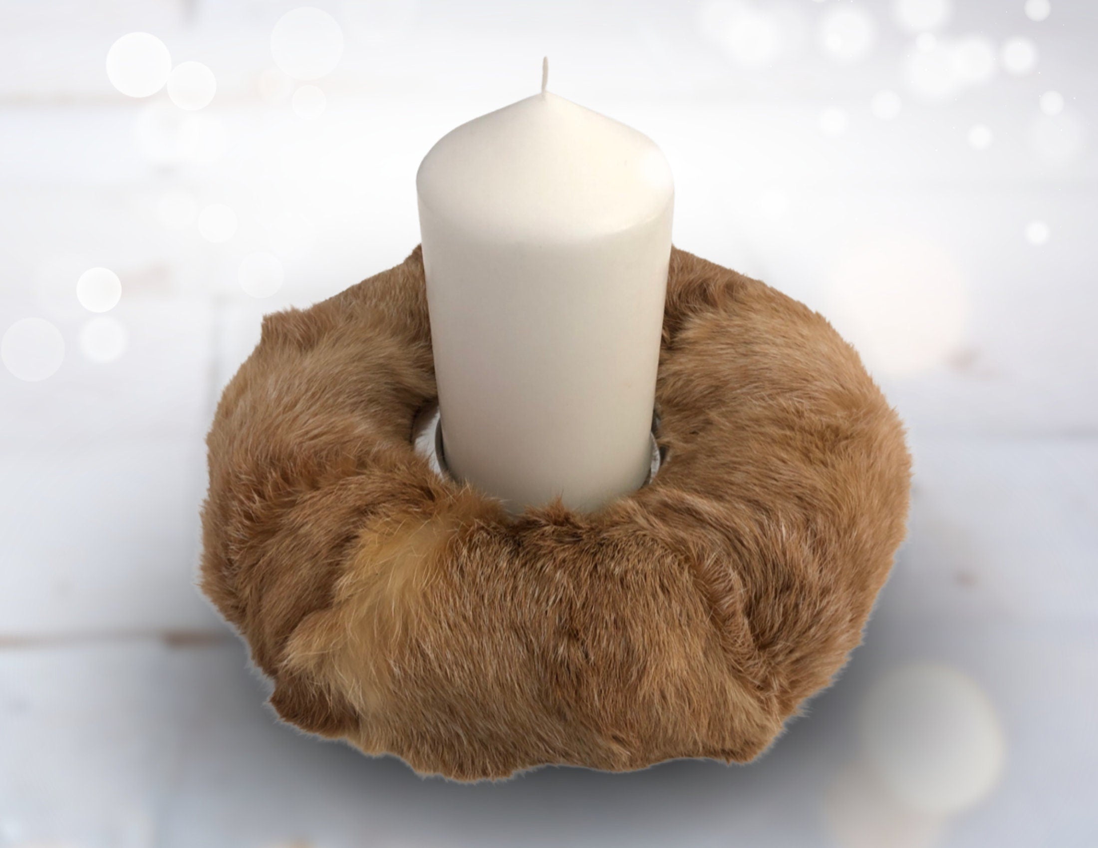 Kranz aus Fell | Deko Kranz | Plüschkranz Fur