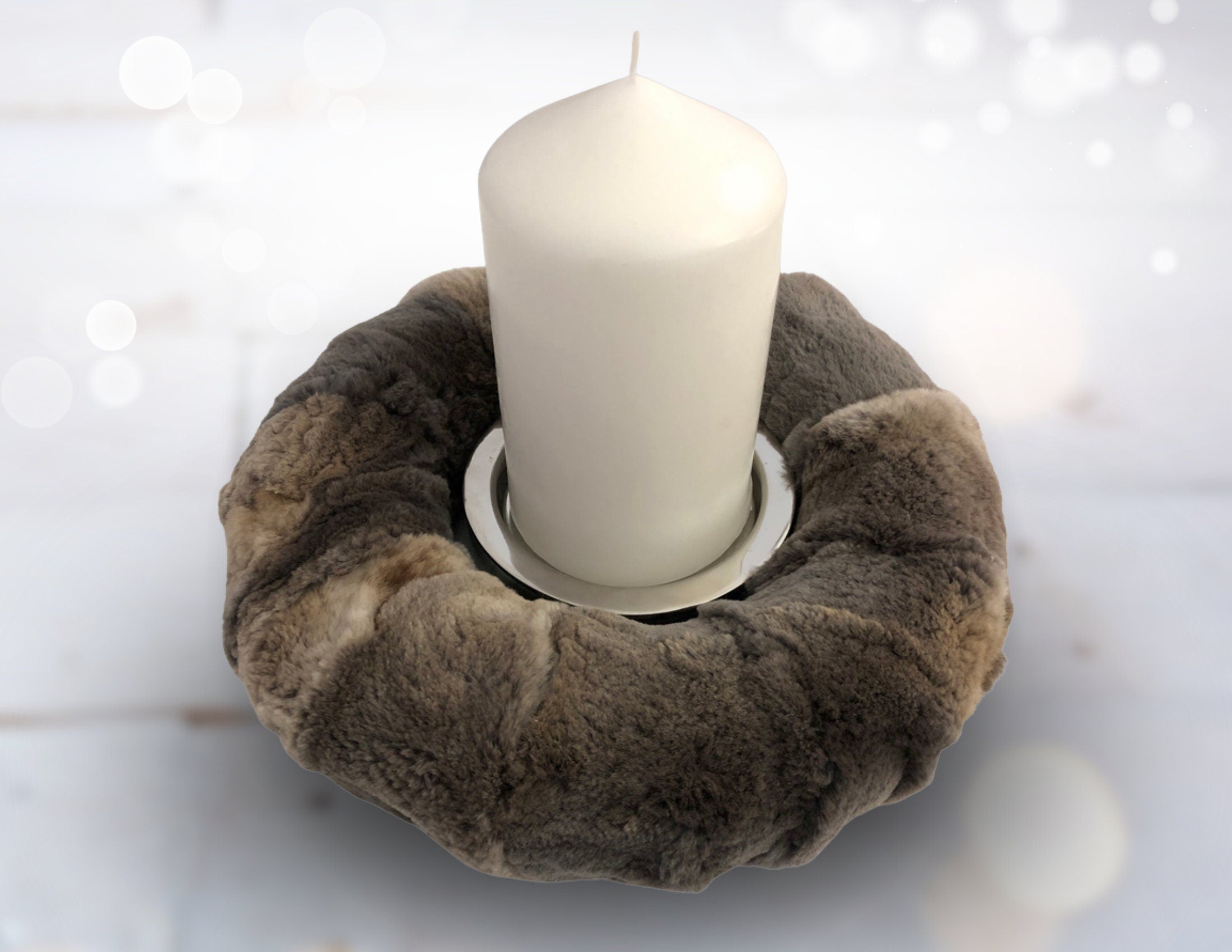 Kranz aus Fell | Deko | Plüschkranz Fur