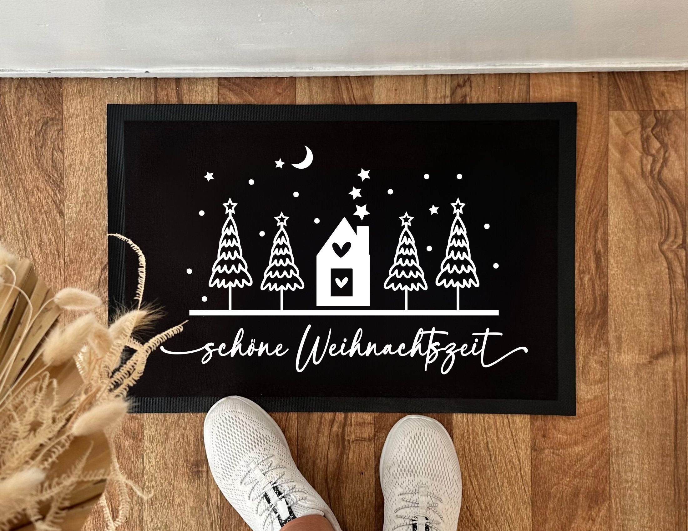 Fußmatte Weihnachten | Hereingeschneit | Personalisierbarer Fußabtreter