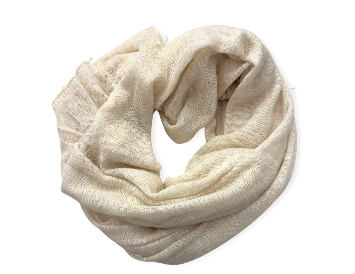 Schal gestrickt | Mohair & Cashmere | beige | 230 x 100 cm