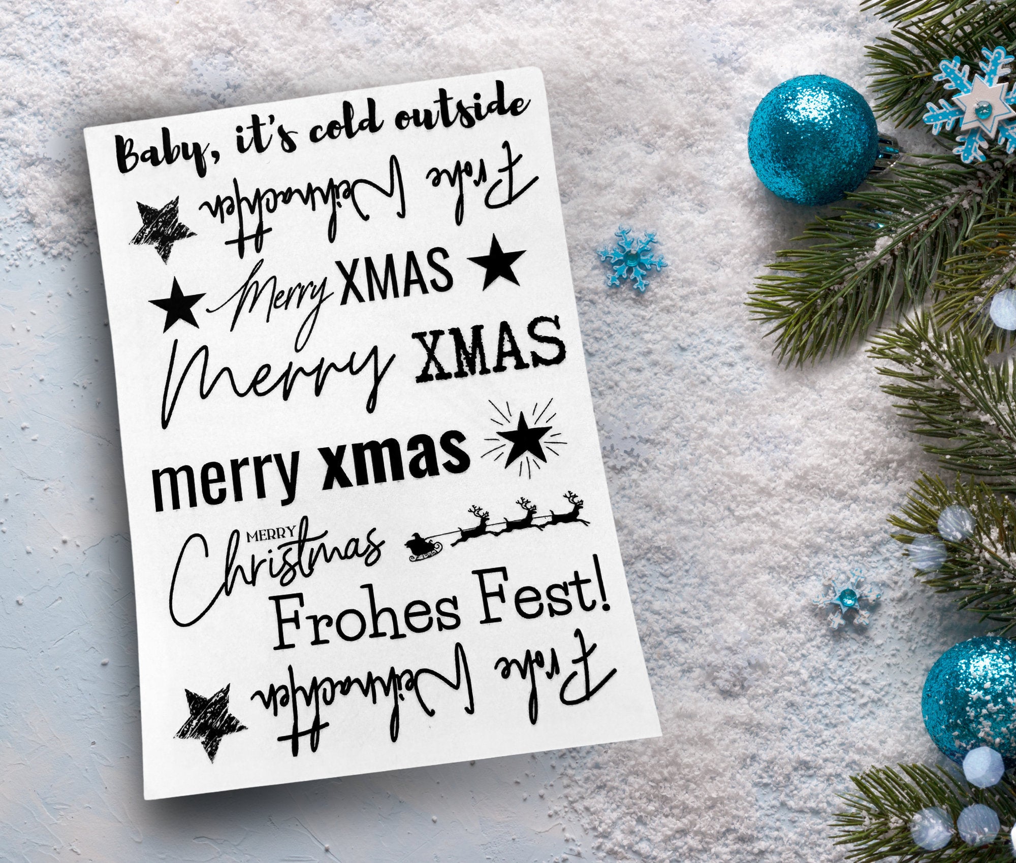 Weihnachtskerzen | Tattoos für Kerzen | DIY Weihnachten Kerzensticker