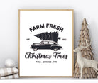 Poster Weihnachten | Farm House Stil | schwarz weiß