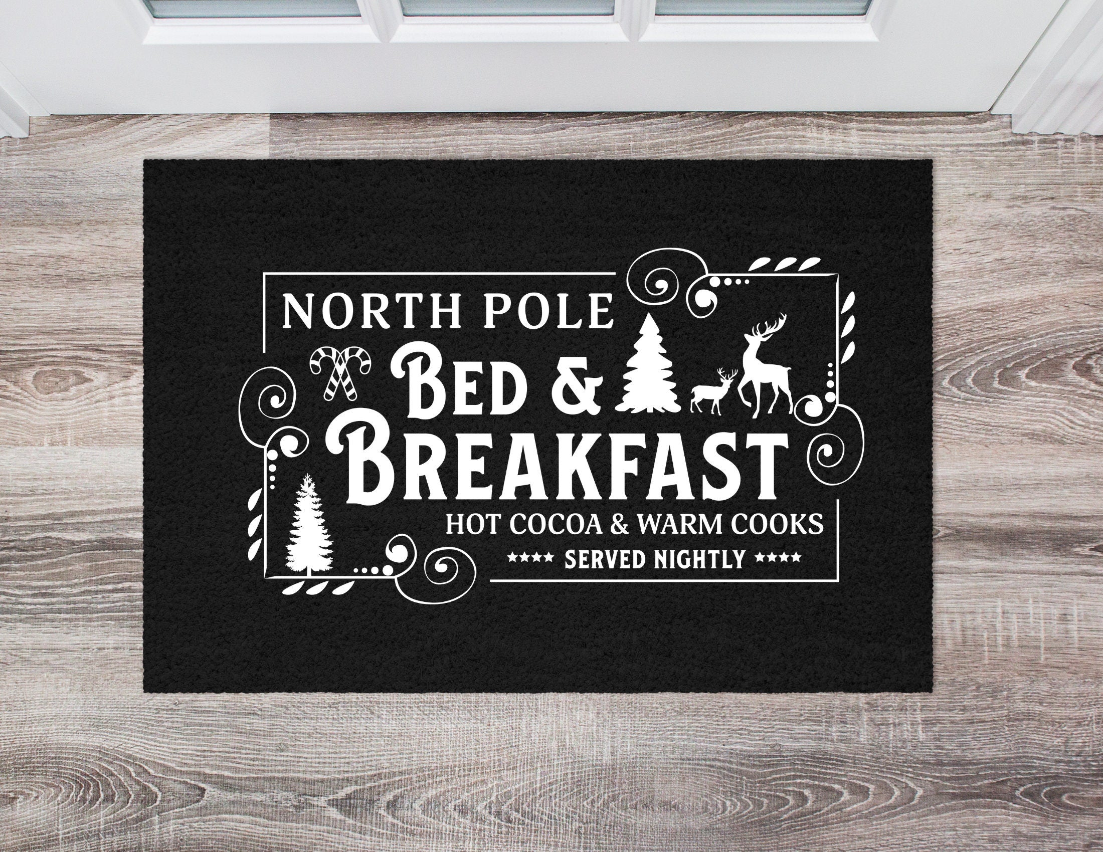 Fußmatte Weihnachten | Fußabtreter mit Vintage Weihnachtsmotiv