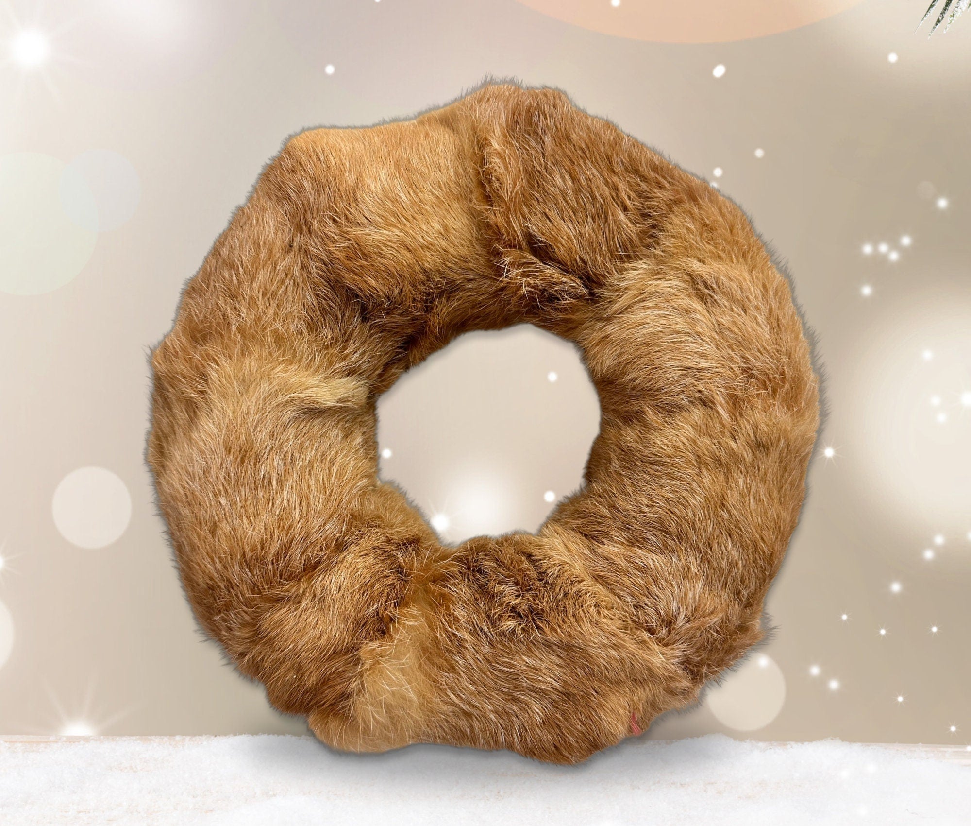 Kranz aus Fell | Deko Kranz | Plüschkranz Fur