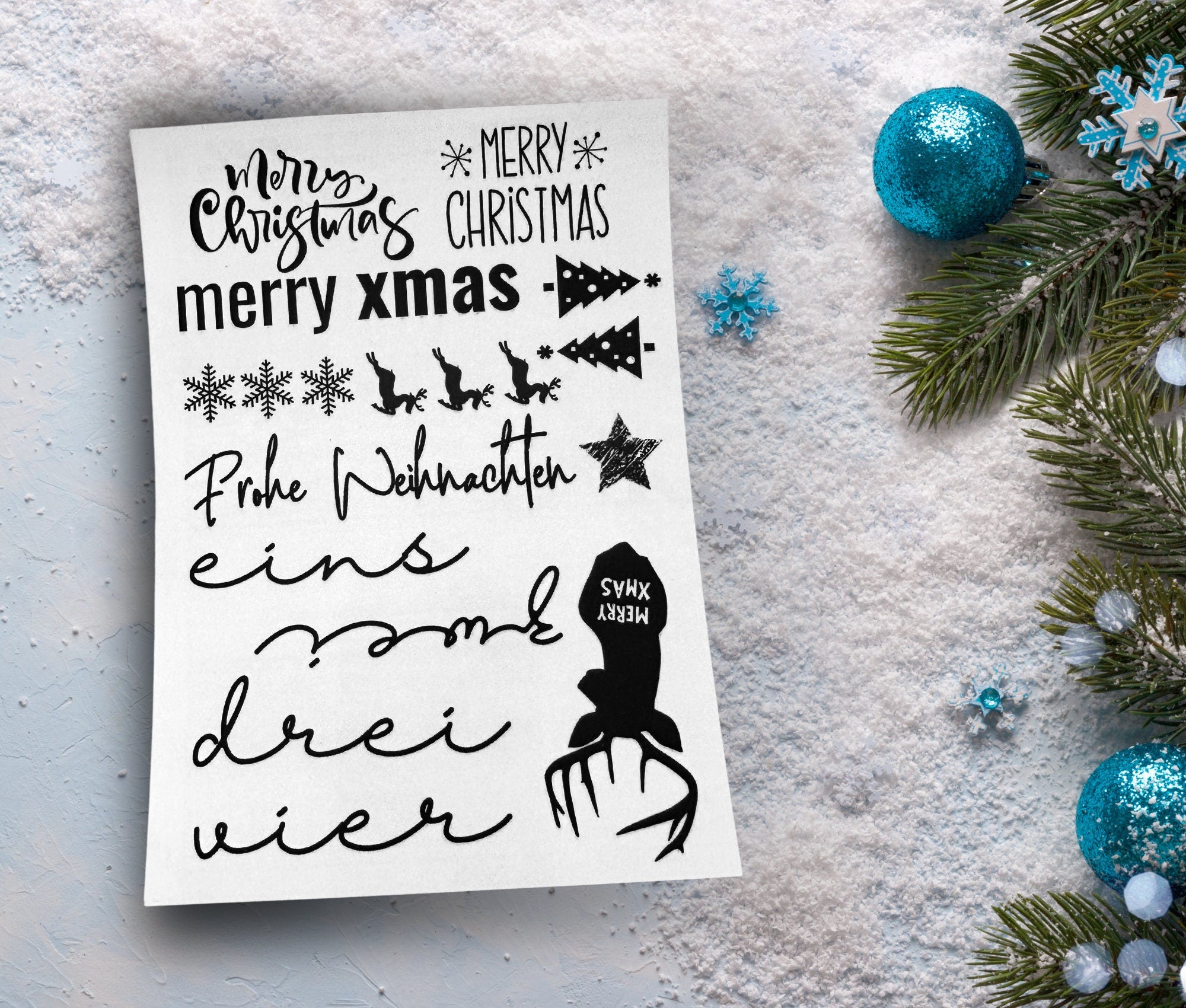 Weihnachtskerzen | Tattoos für Kerzen | DIY Weihnachten Kerzensticker