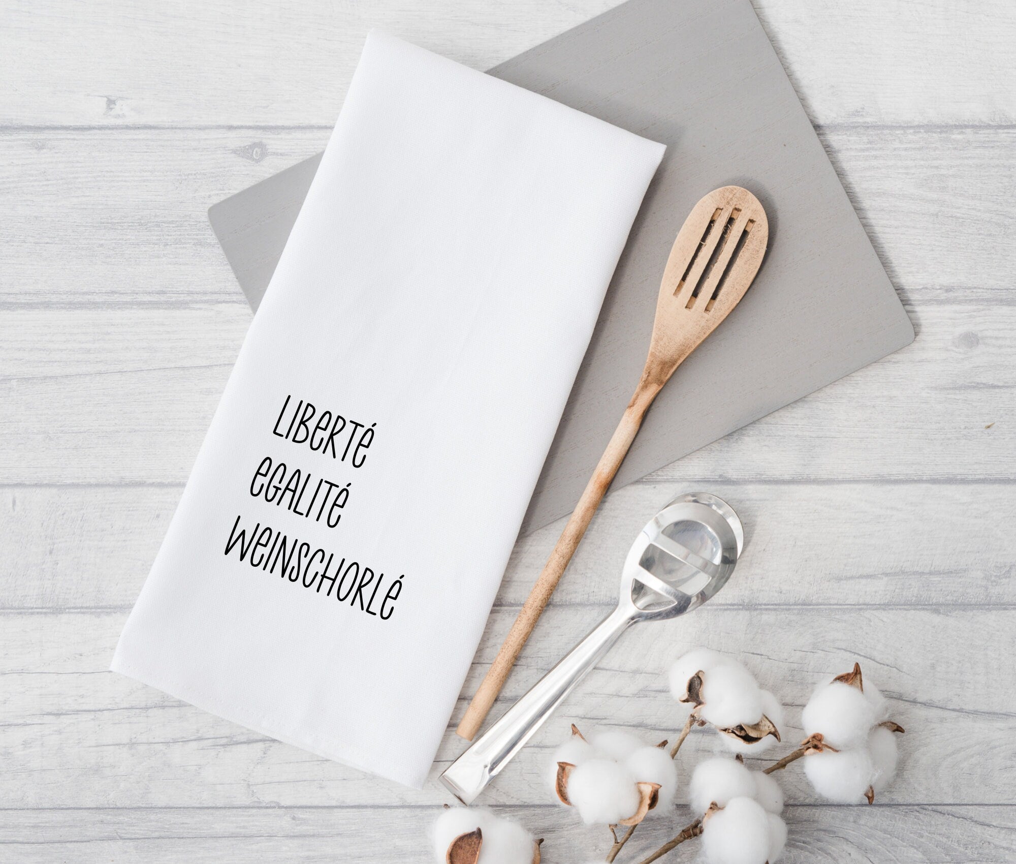Geschirrtuch | Liberté Egalité Weinschorlé | lustiger Spruch