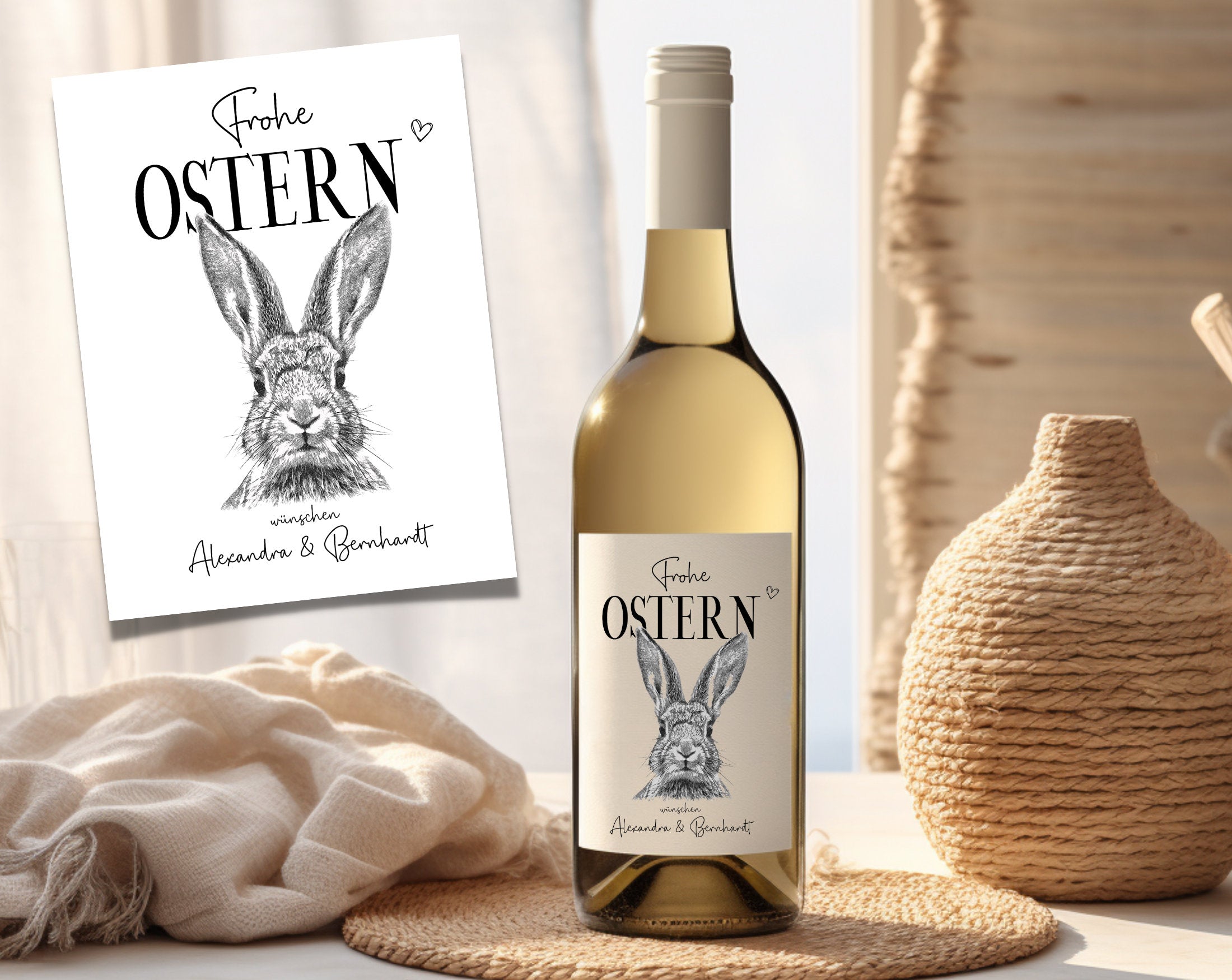Ostern | Weinflaschen Etikett | personalisiert