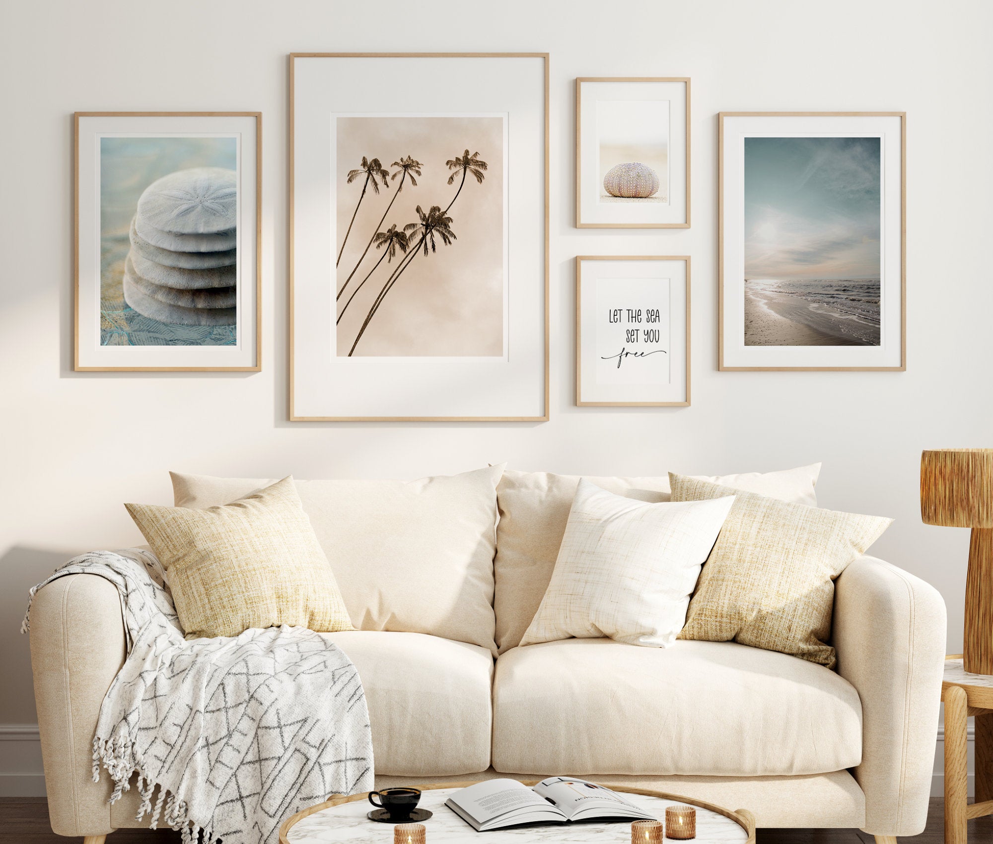 Poster Serie Sanddollar als 5er Set | Digitaler Download | 5 Poster (diverse Formate)