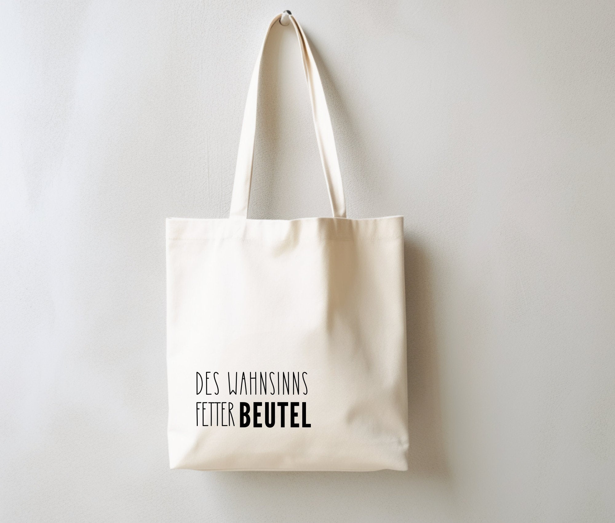 Jutebeutel | lustiger Spruch | witzige Stofftasche | Des Wahnsinns fetter Beute(l)