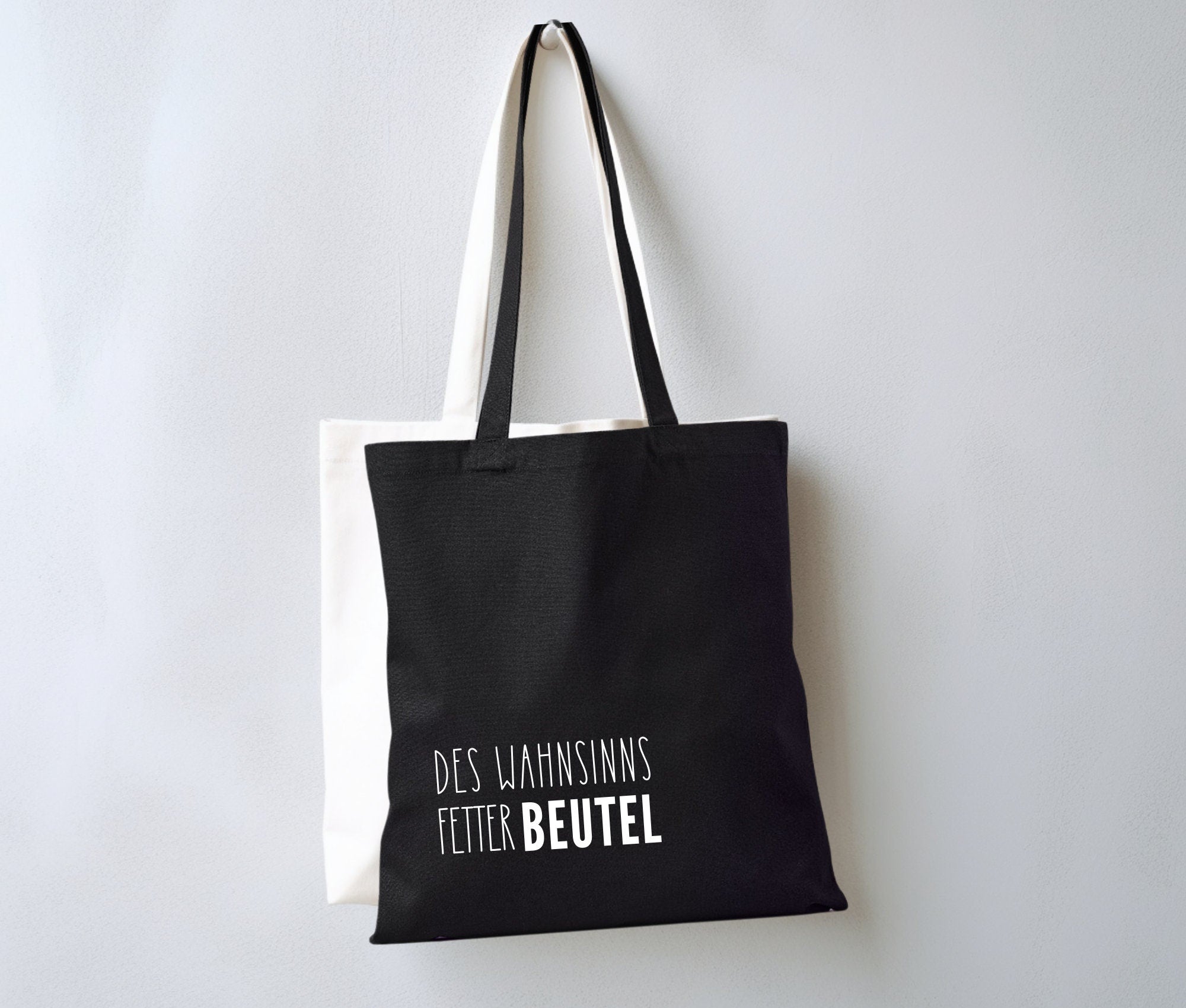Jutebeutel | lustiger Spruch | witzige Stofftasche | Des Wahnsinns fetter Beute(l)