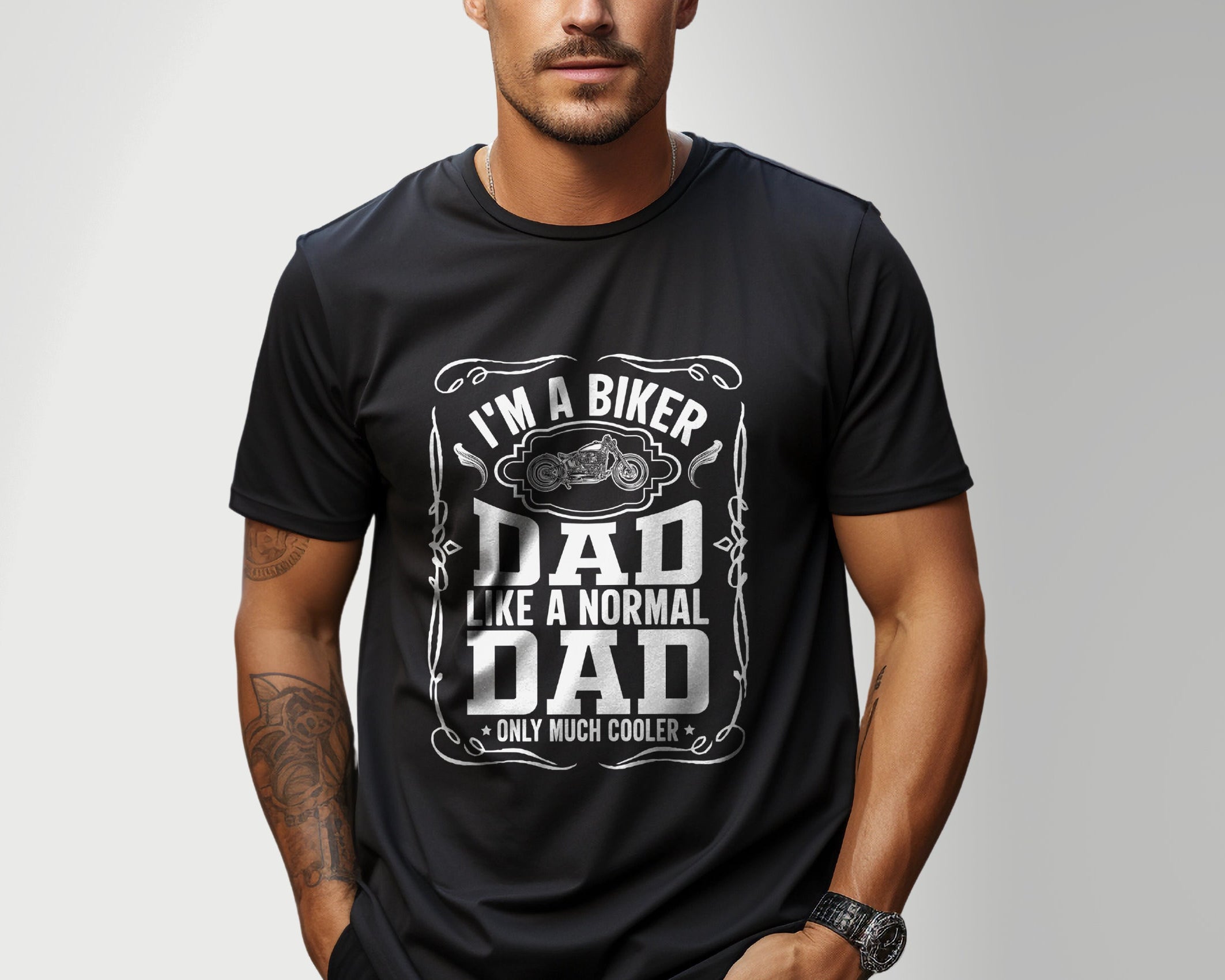 T-Shirt Herren | Biker Dad | schwarz | Geschenk Papa