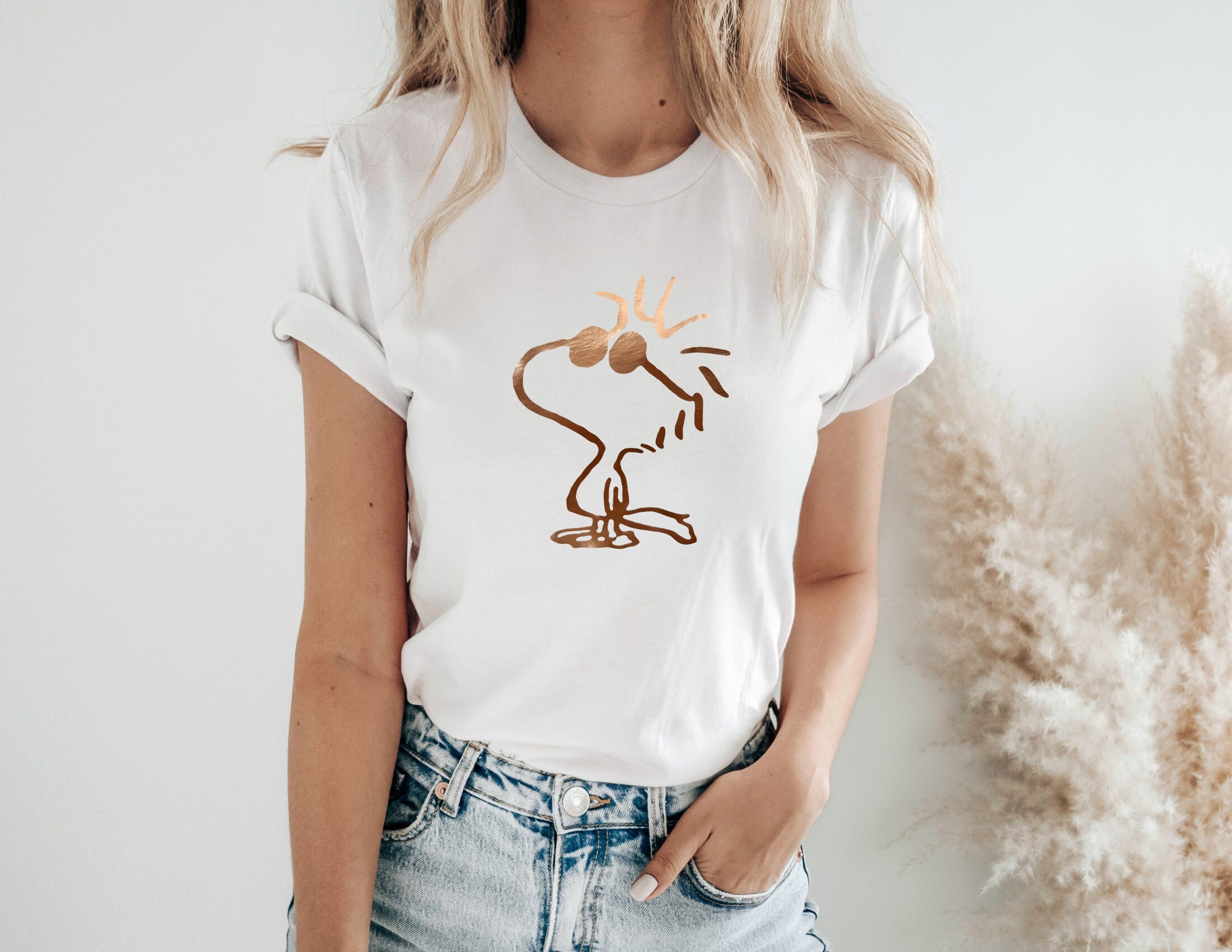 T-Shirt | Woodstock von Snoopy | weiß