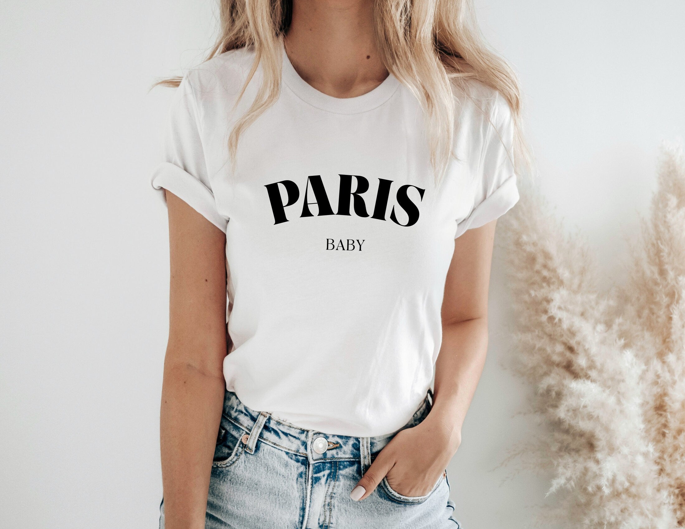 T-Shirt | Paris Baby | weiß mit schwarzer Beschriftung