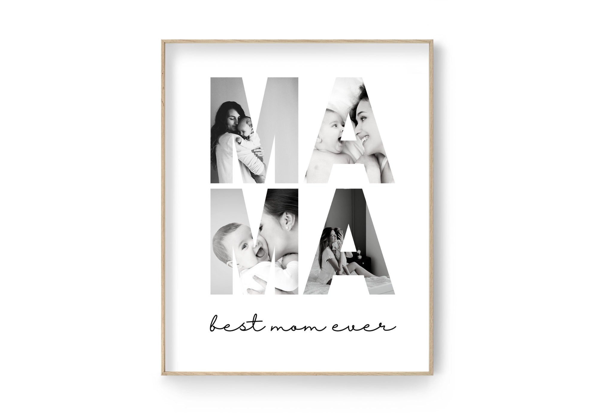 Bild Muttertag bestehend aus Buchstaben MAMA und Fotos als personalisiertes Geschenk für Deine Mama | Muttertag 