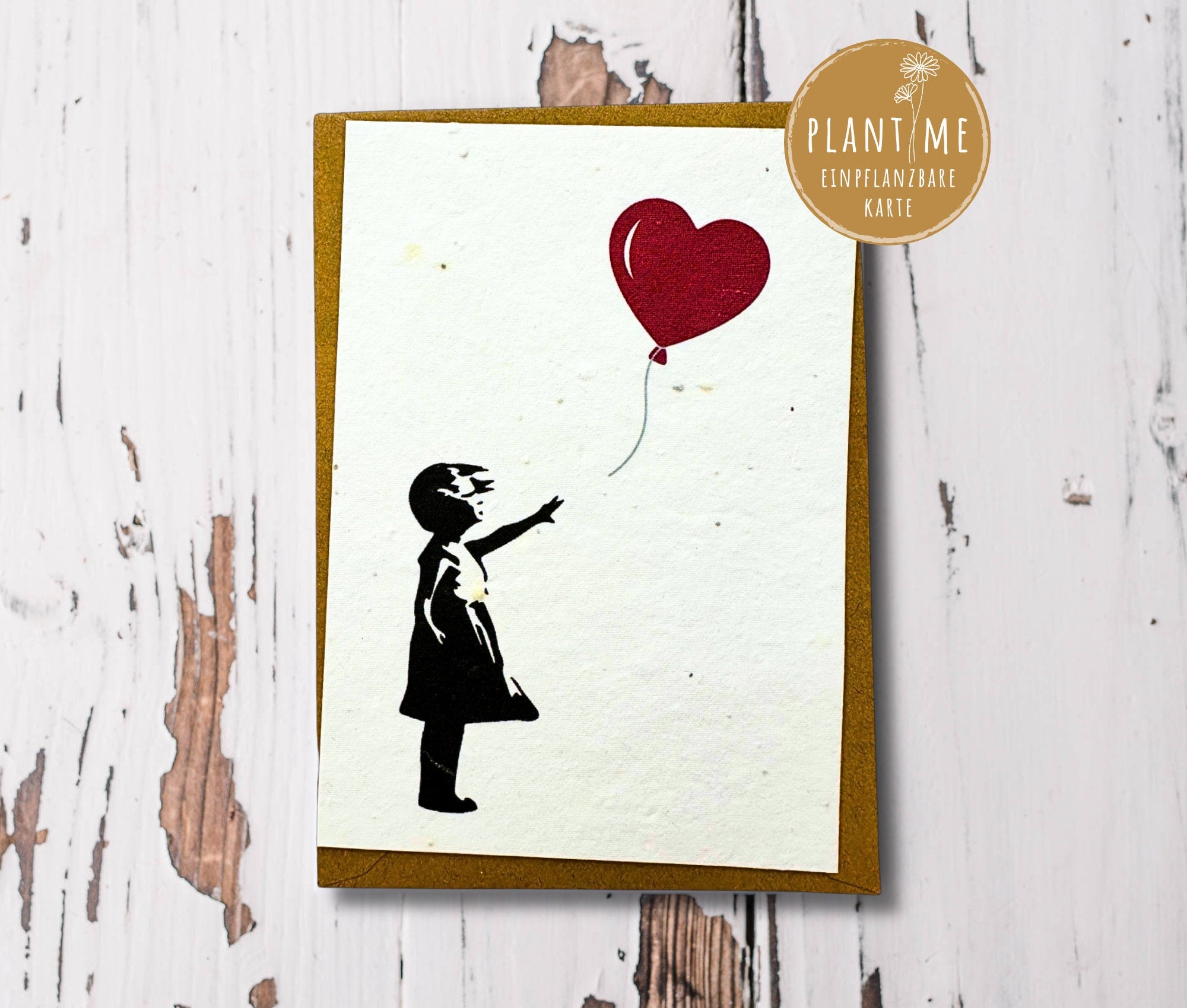 Karte zum Einpflanzen | Wildblumen Samen | A6 | Kraftpapierumschlag