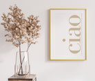 Ciao Typografie-Poster in beige | digitaler download