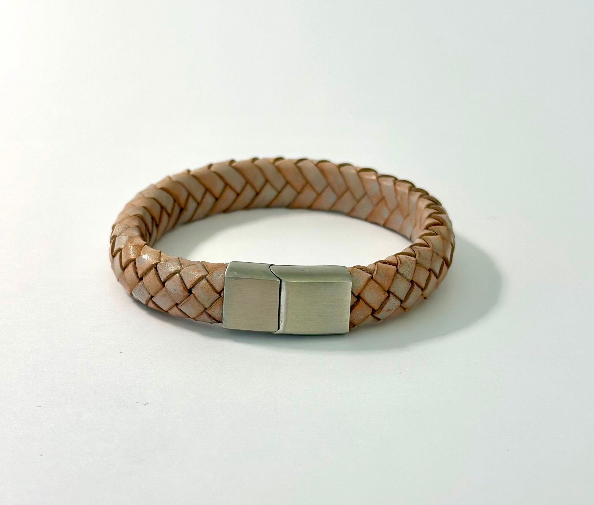 Braunes geflochtenes Lederarmband für Männer | Herrenarmband | Geschenk Vatertag