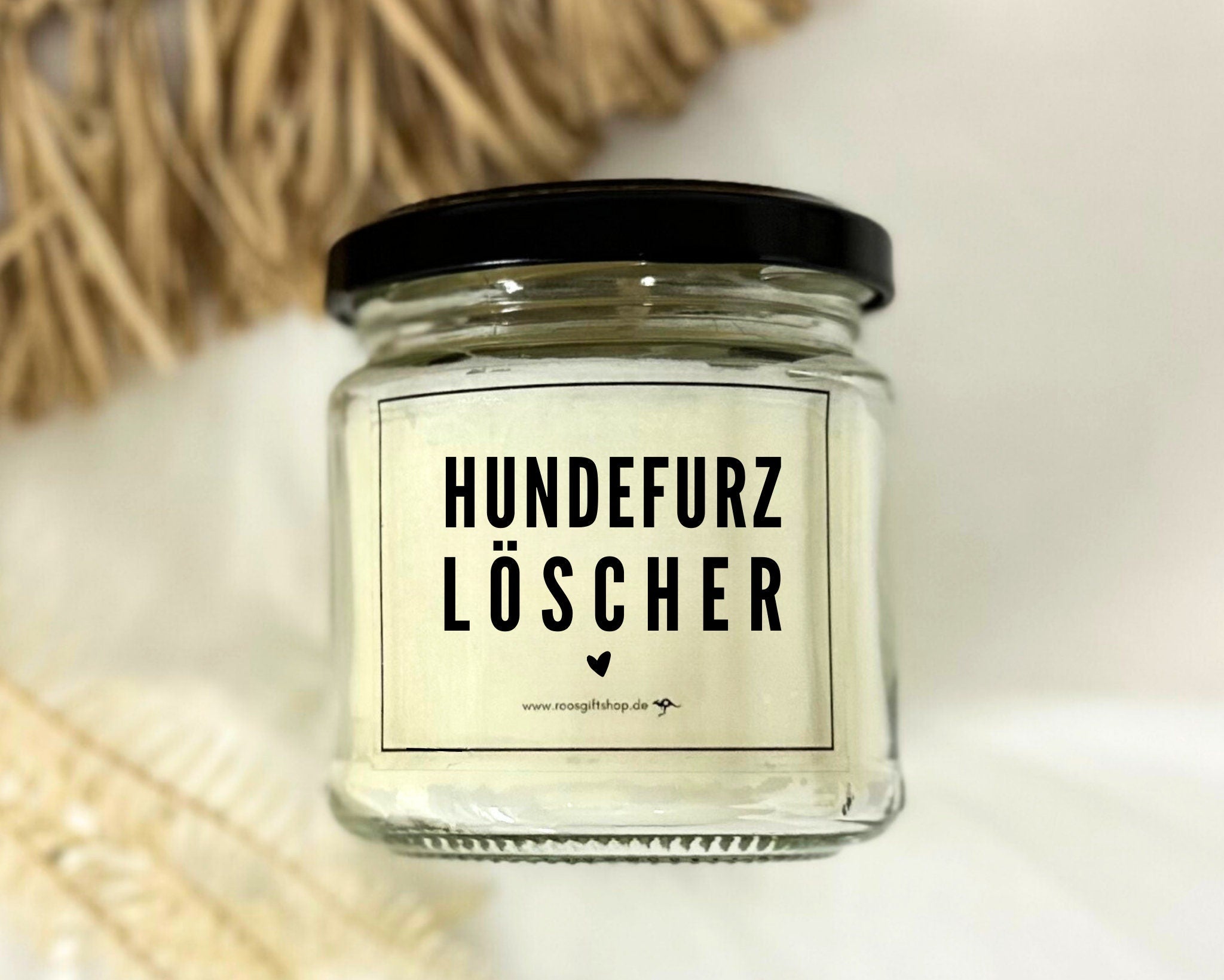 Duftkerze im Glas | witziges Mitbringsel | Hundefurz Löscher